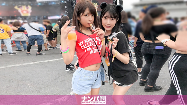 日本最大級のEDMフェスでナンパしたJD2人組！イベントサークル同士の交流と称しホテルに連れ込み酒を飲ませてフニャフニャにさせたら、秘密の4Pフェス開催♪ ひかる＆るい(MGS動画)